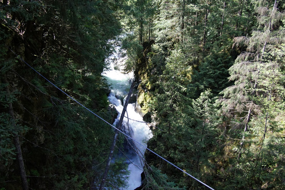 Looking down from the suspension Bridge...
